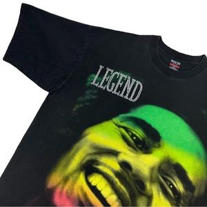 Rare Vintage Hoss Tee Bob Marley Rhinestone Rastafari Legend T-Shirt